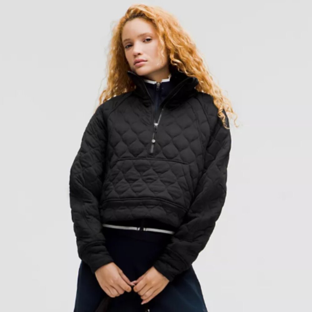 Lululemon Scuba Oversized Quilted Half Zip - XS/S - Sage Green